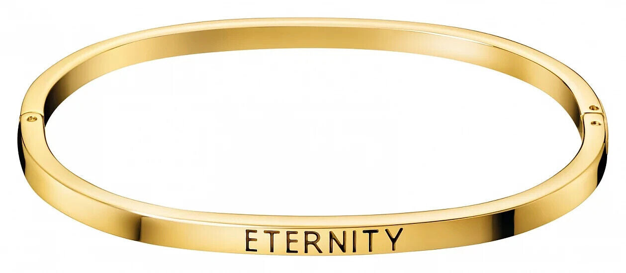 New CALVIN KLEIN ARMREIF HOOK "ETERNITY" GELBGOLD - XS