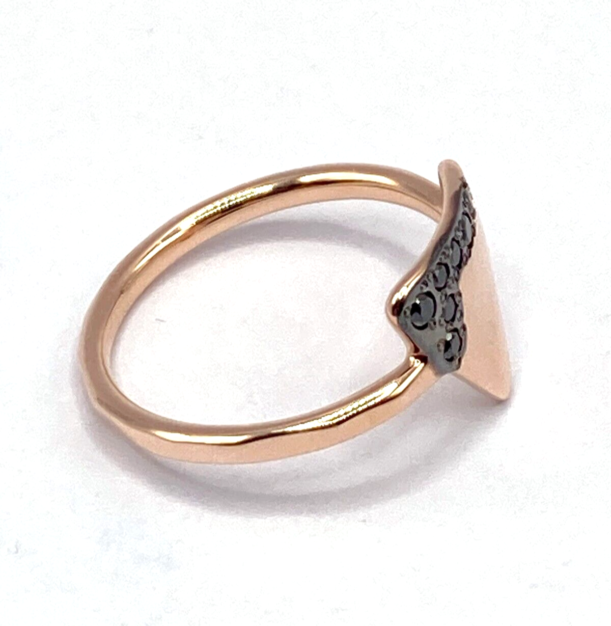 New DODO PRECIOUS TAG NIGHT RING - GOLD/BLACK DIAMONDS - SIZE 45