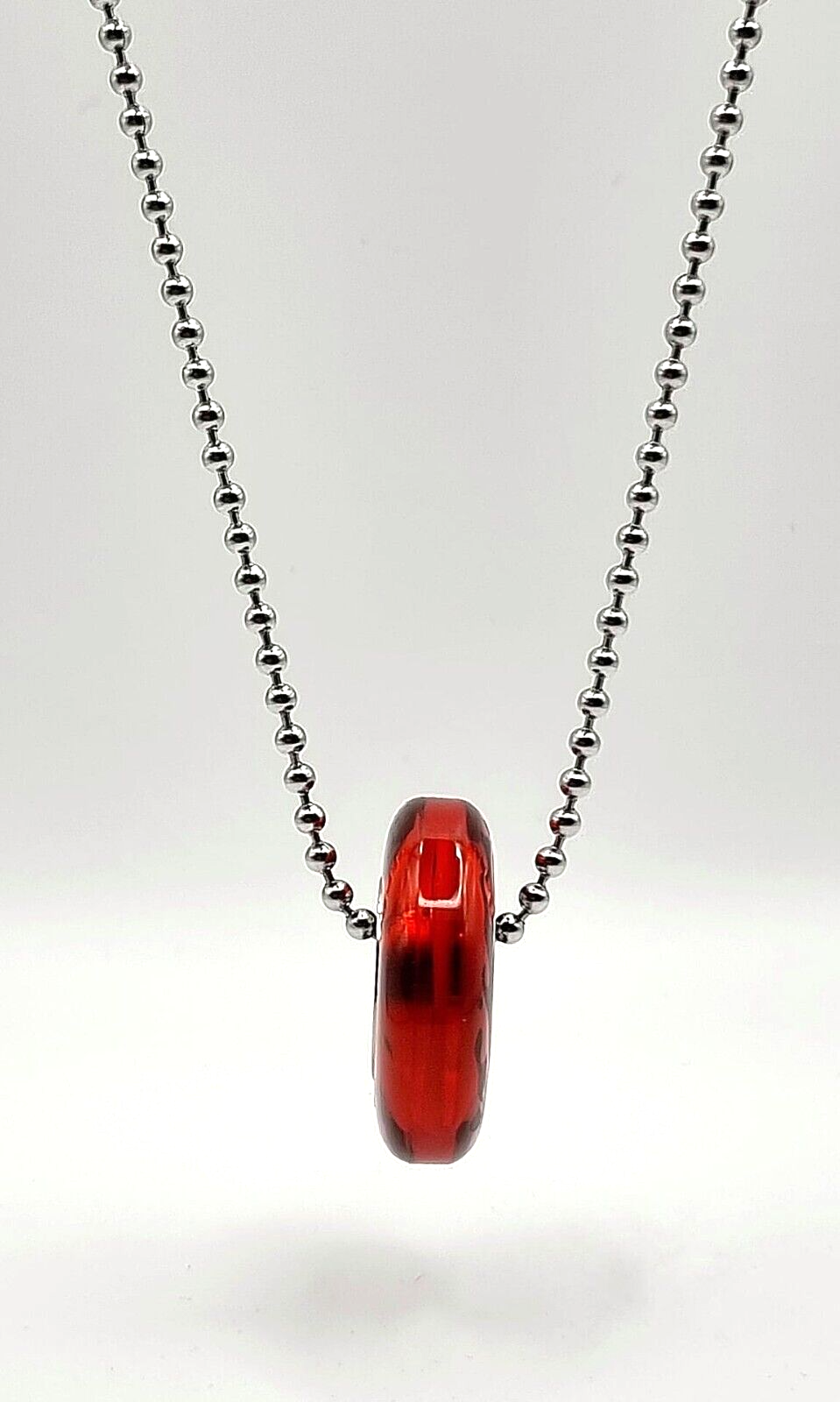 New CALVIN KLEIN SPIN KJJASN090100 STAINLESS STEEL NECKLACE  - RED