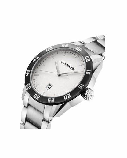 New Swiss Made CALVIN KLEIN Complete Quartz Silver Dial Men's Watch