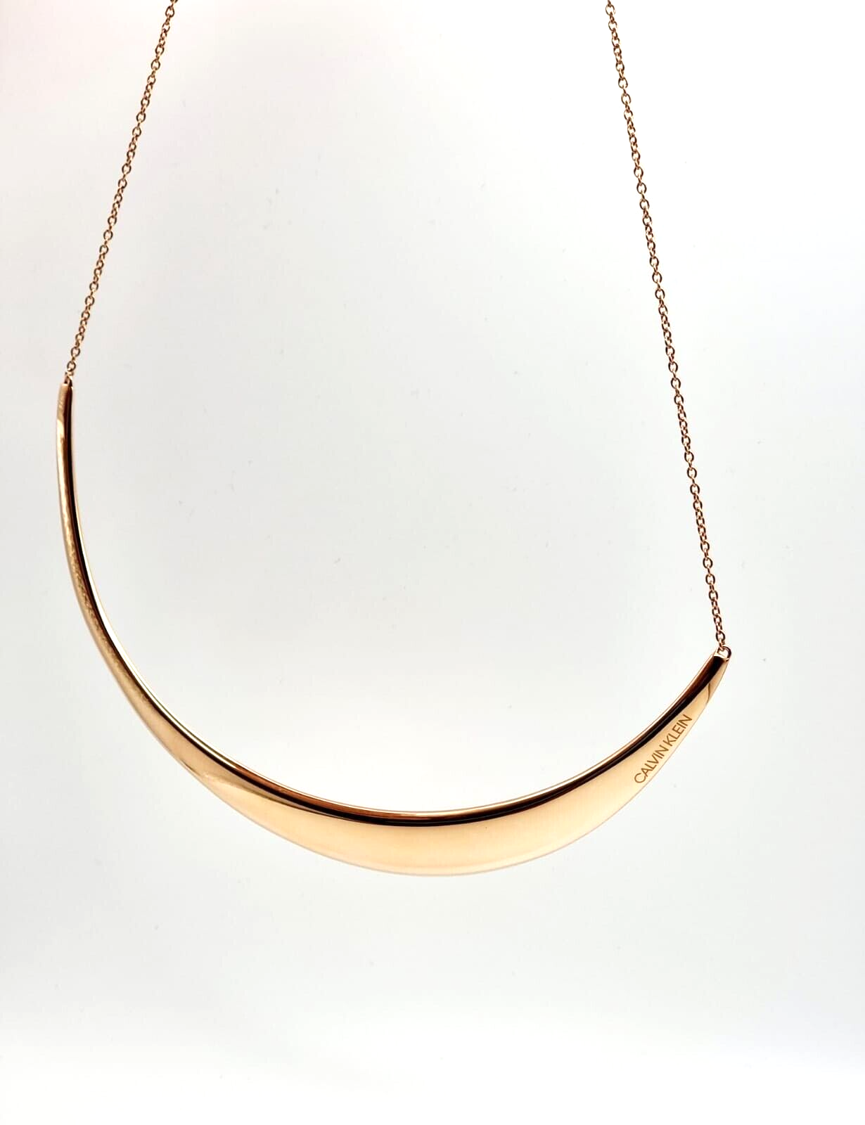 New CALVIN KLEIN GROOVY KJ8QPJ100100 CHOKER NECKLACE - ROSE GOLD