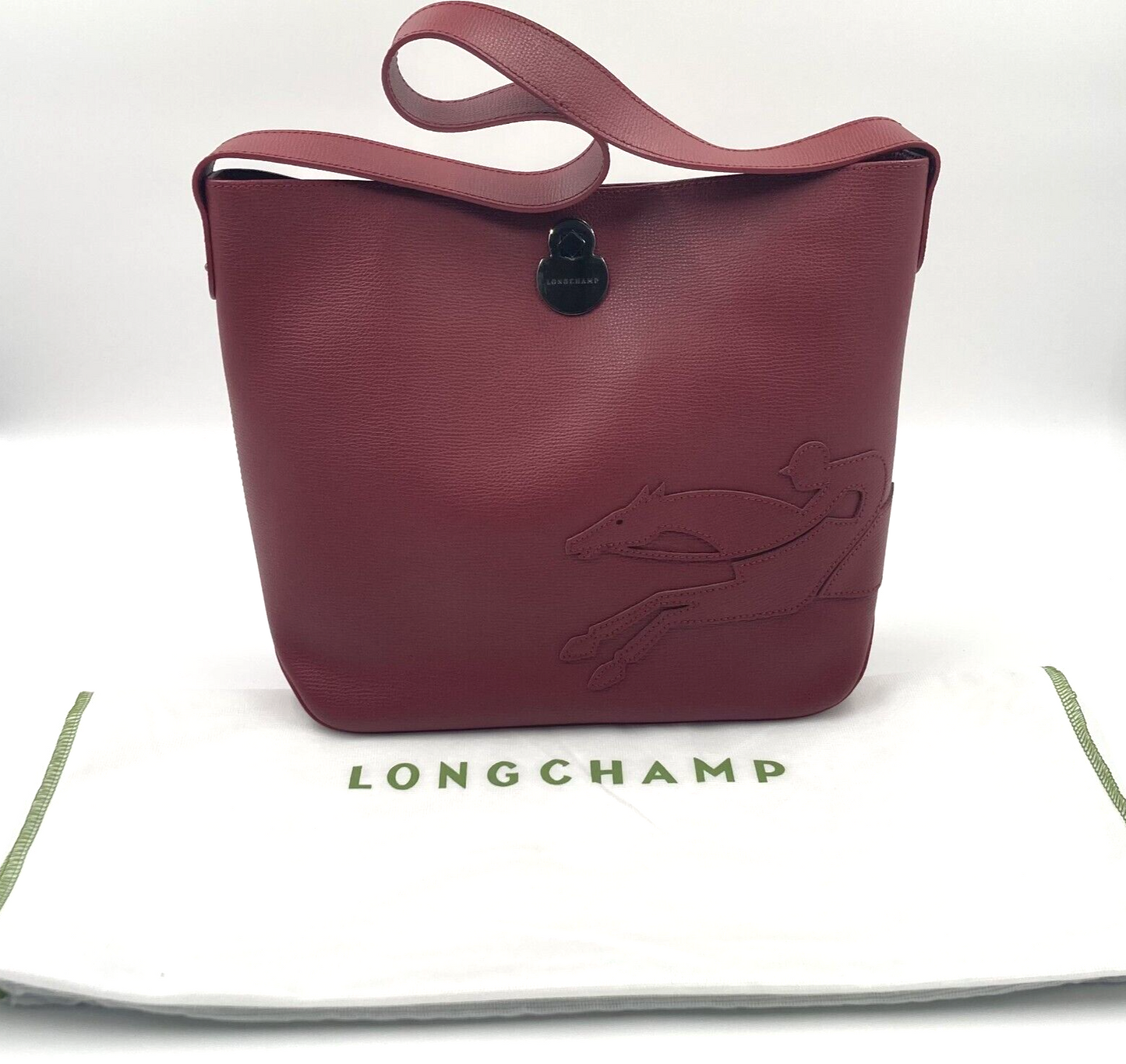 LONGCHAMP SHOP-IT HOBO BAG M - GARNET RED