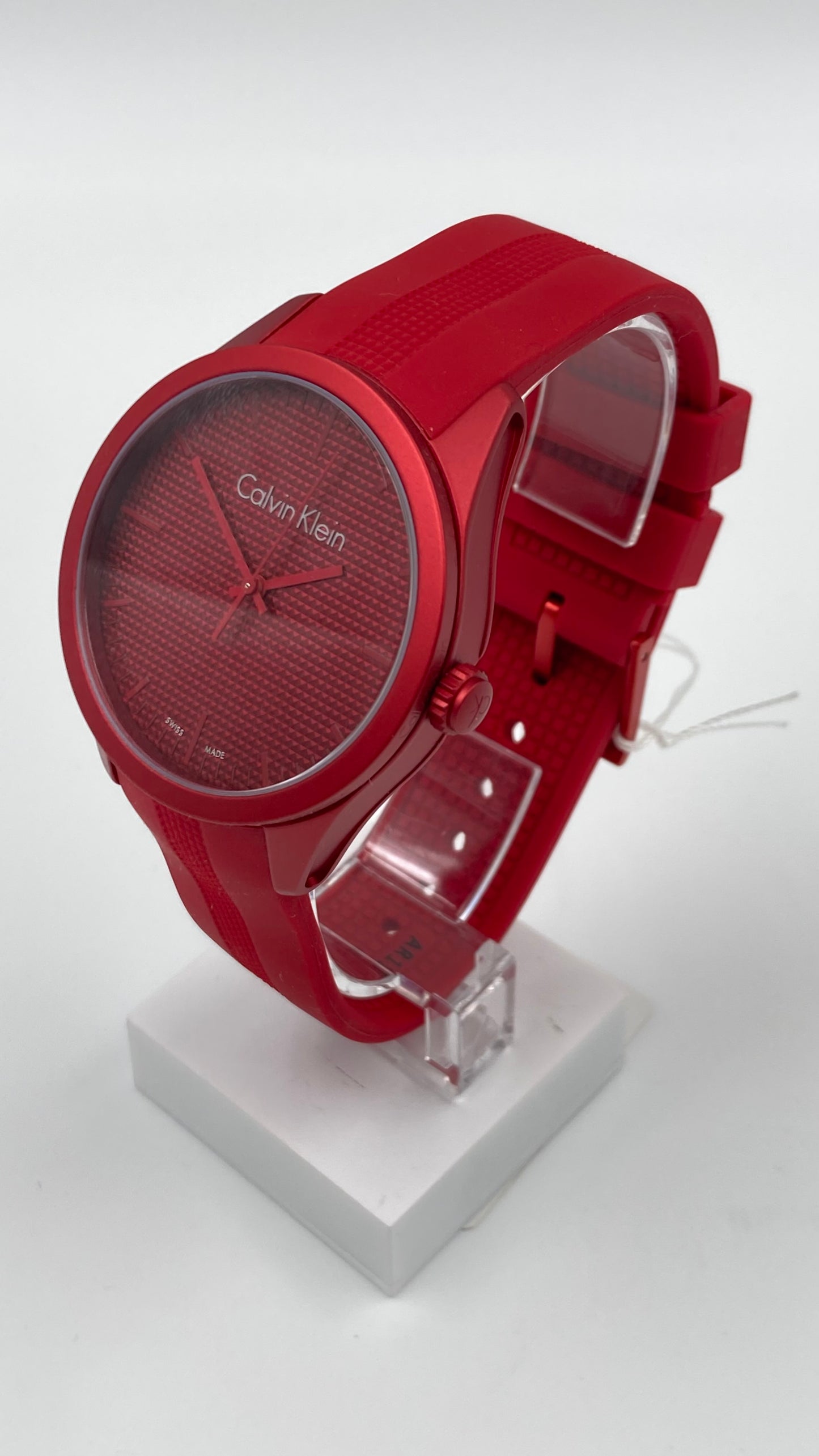 New Swiss Made CALVIN KLEIN Color Performance Red Dial Men's Watch