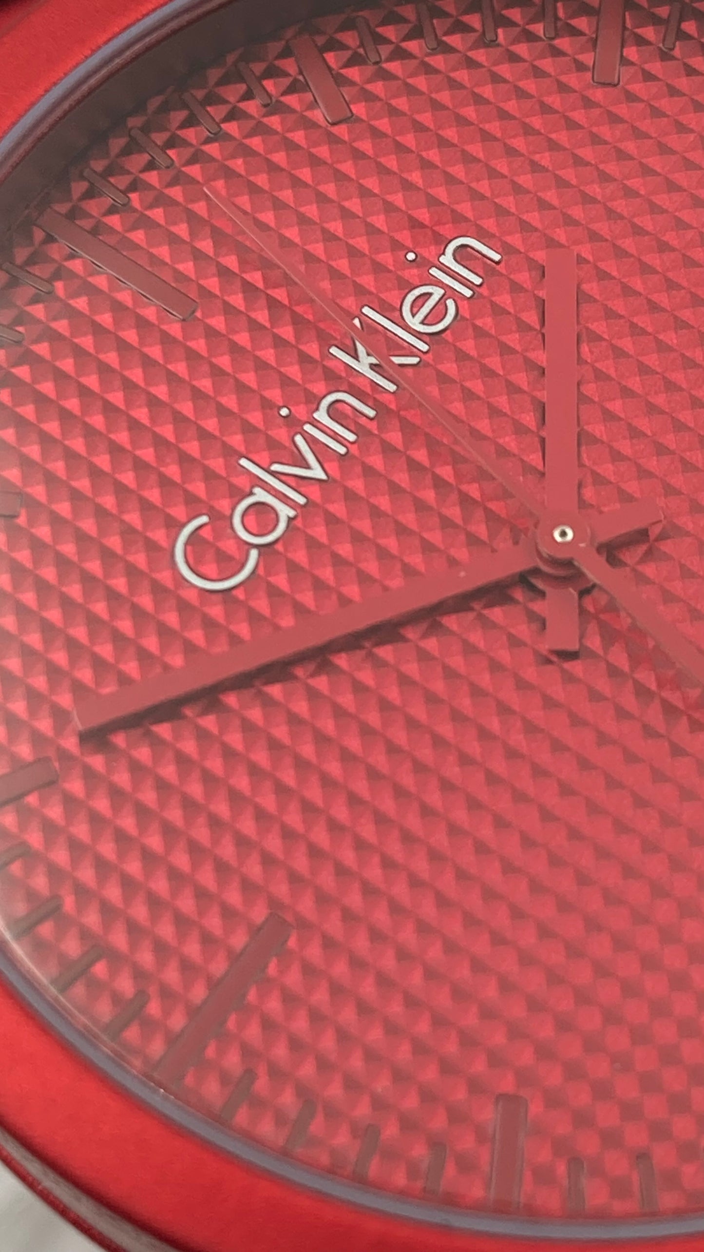 New Swiss Made CALVIN KLEIN Color Performance Red Dial Men's Watch