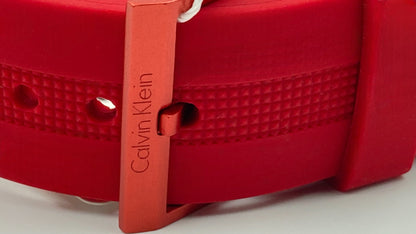 New Swiss Made CALVIN KLEIN Color Performance Red Dial Men's Watch