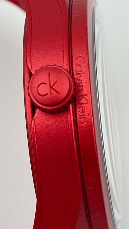 New Swiss Made CALVIN KLEIN Color Performance Red Dial Men's Watch