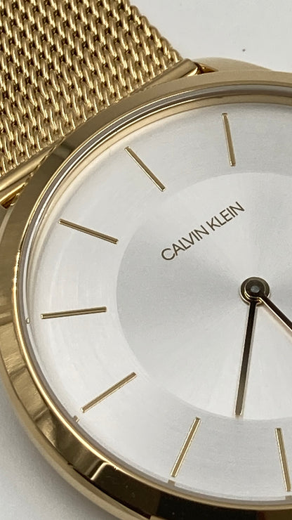 New Swiss Made CALVIN KLEIN Quartz Silver Dial Men's Watch