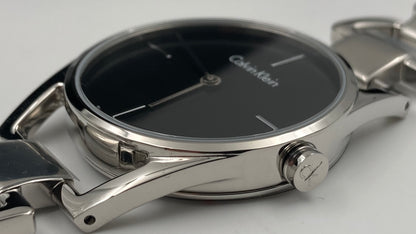 New Swiss Made CALVIN KLEIN Dainty Quartz Black Dial Ladies Watch