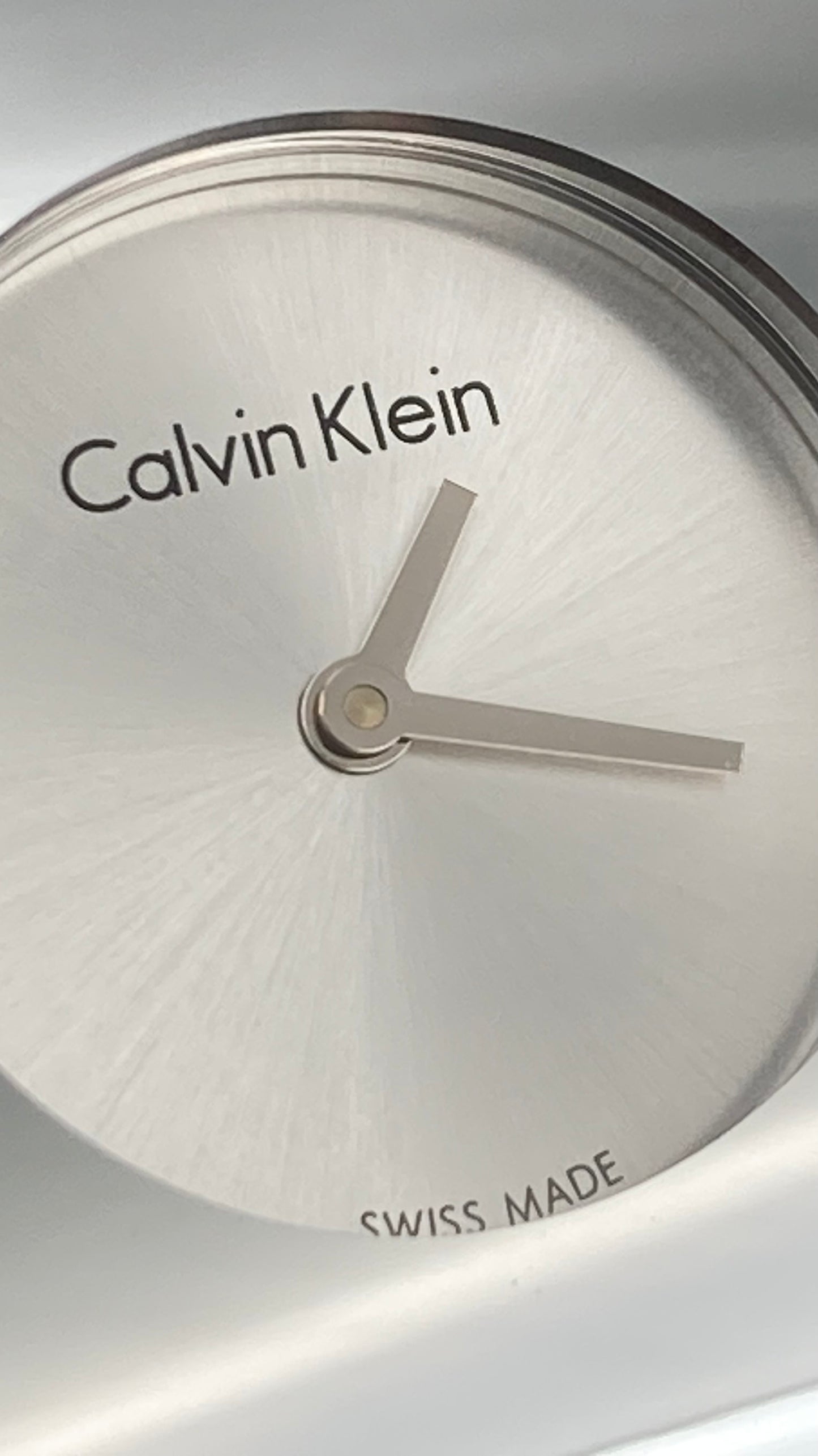 New Swiss Made CALVIN KLEIN Seamless White Dial Small Bangle Ladies Watch