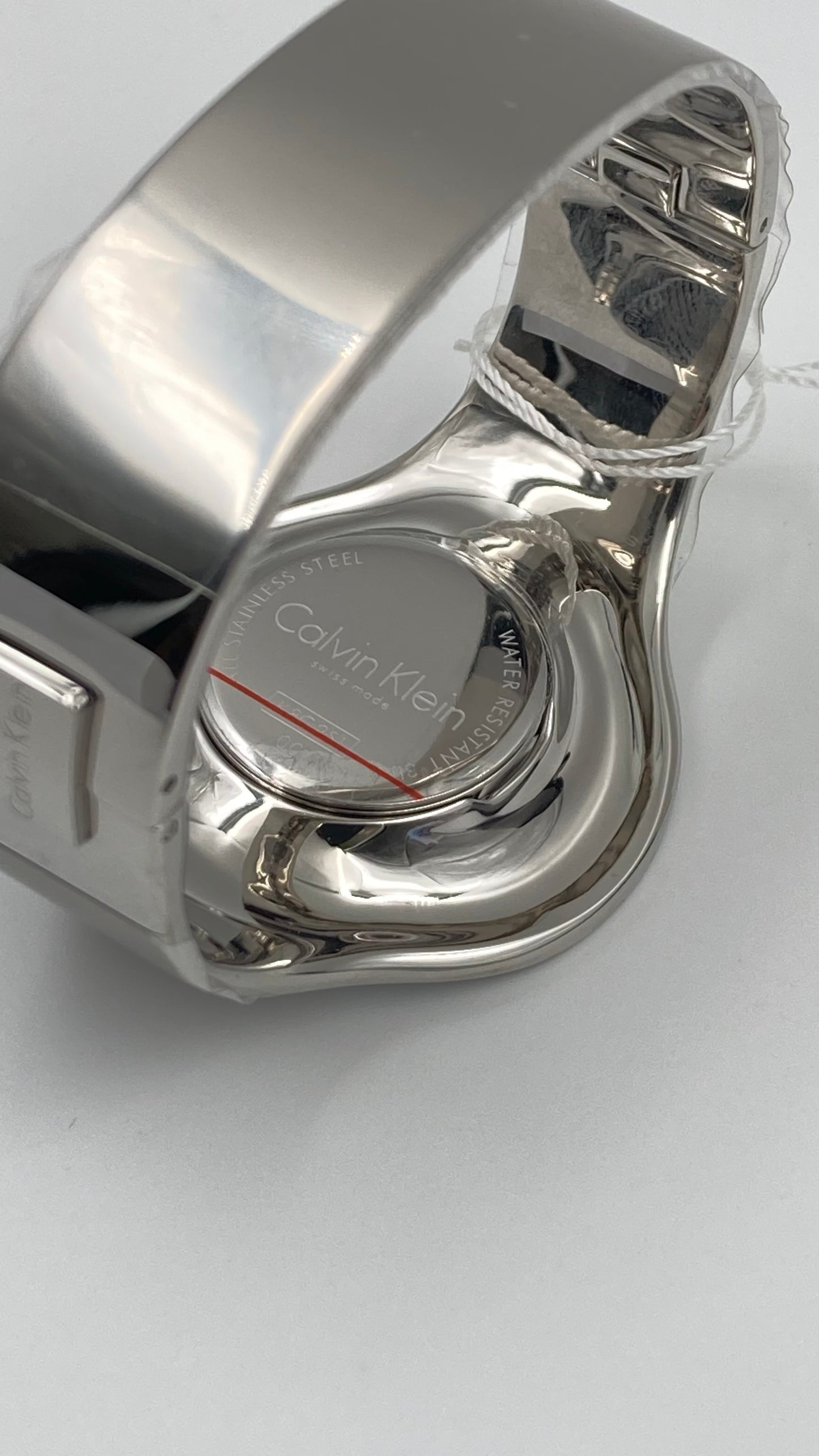 New Swiss Made CALVIN KLEIN Seamless White Dial Small Bangle Ladies Watch