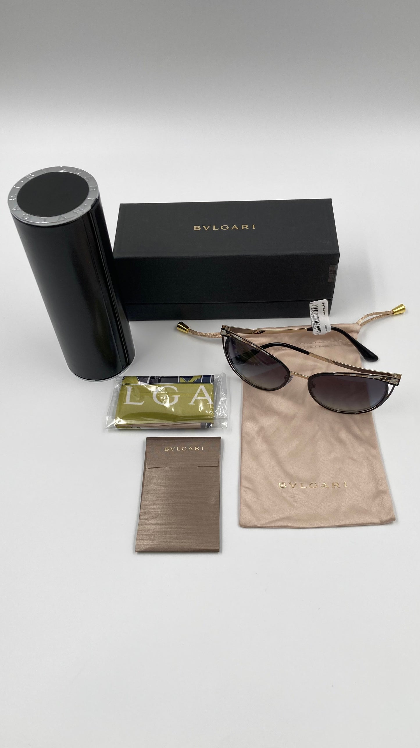 *NEW* BVLGARI SERPENTI BV6083 2018/8G SUNGLASSES - PALE GOLD/BLACK/GREY GRADIENT