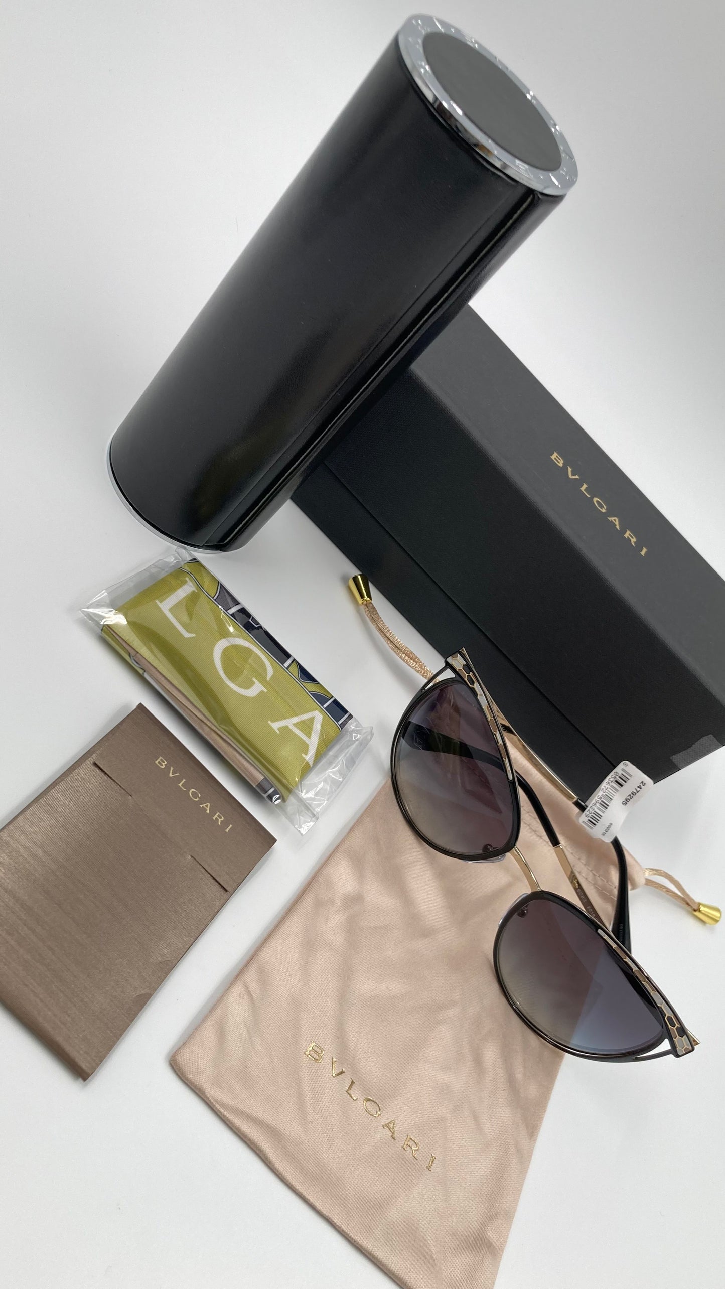 *NEW* BVLGARI SERPENTI BV6083 2018/8G SUNGLASSES - PALE GOLD/BLACK/GREY GRADIENT