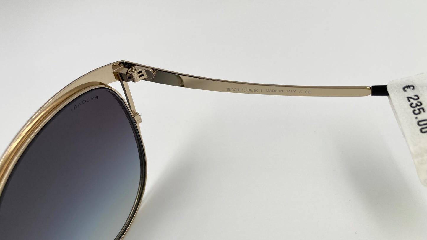 *NEW* BVLGARI SERPENTI BV6083 2018/8G SUNGLASSES - PALE GOLD/BLACK/GREY GRADIENT