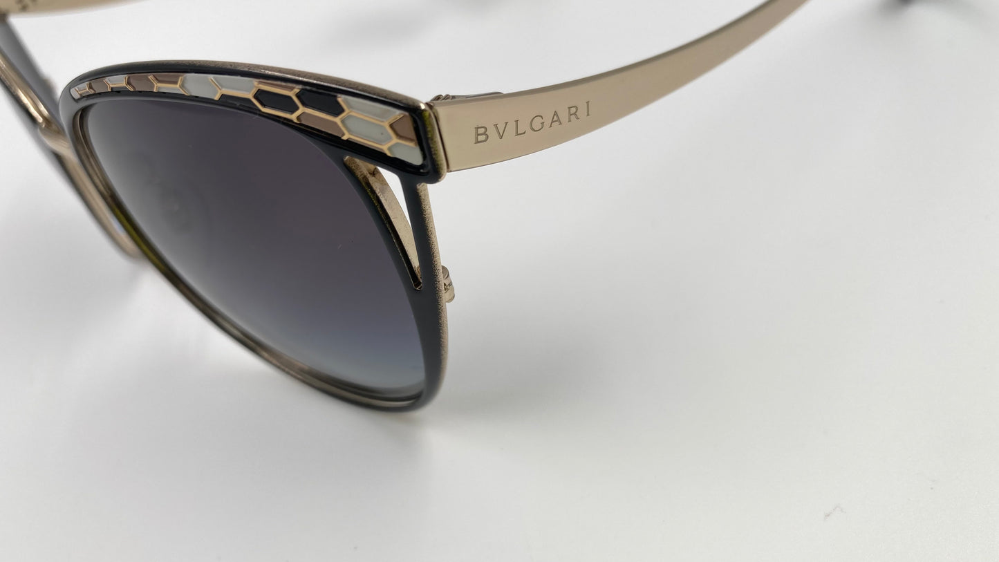 *NEW* BVLGARI SERPENTI BV6083 2018/8G SUNGLASSES - PALE GOLD/BLACK/GREY GRADIENT