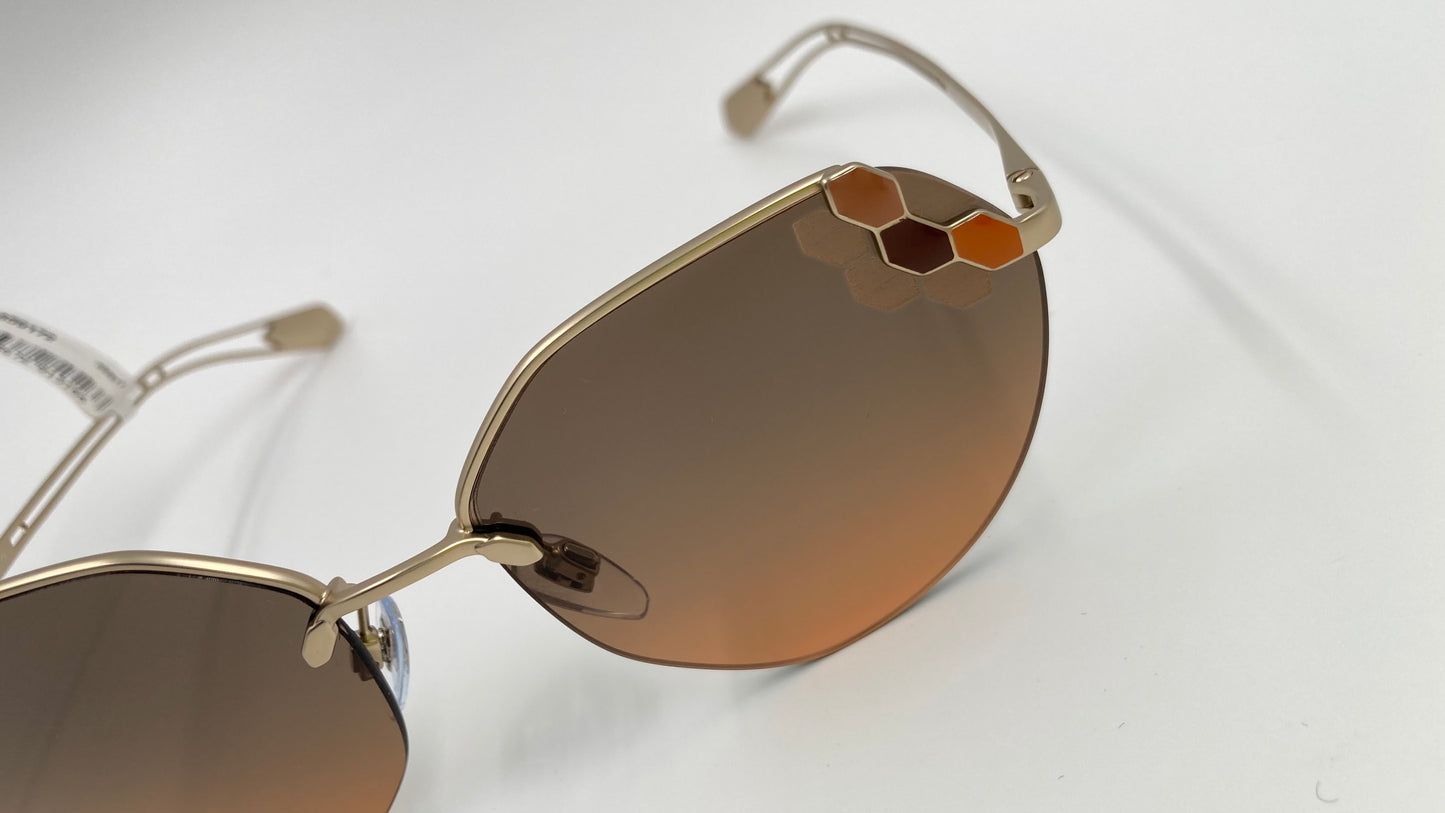 *NEW* BVLGARI BV6099 2013/18 SUNGLASSES - MATTE PALE GOLD/PINK