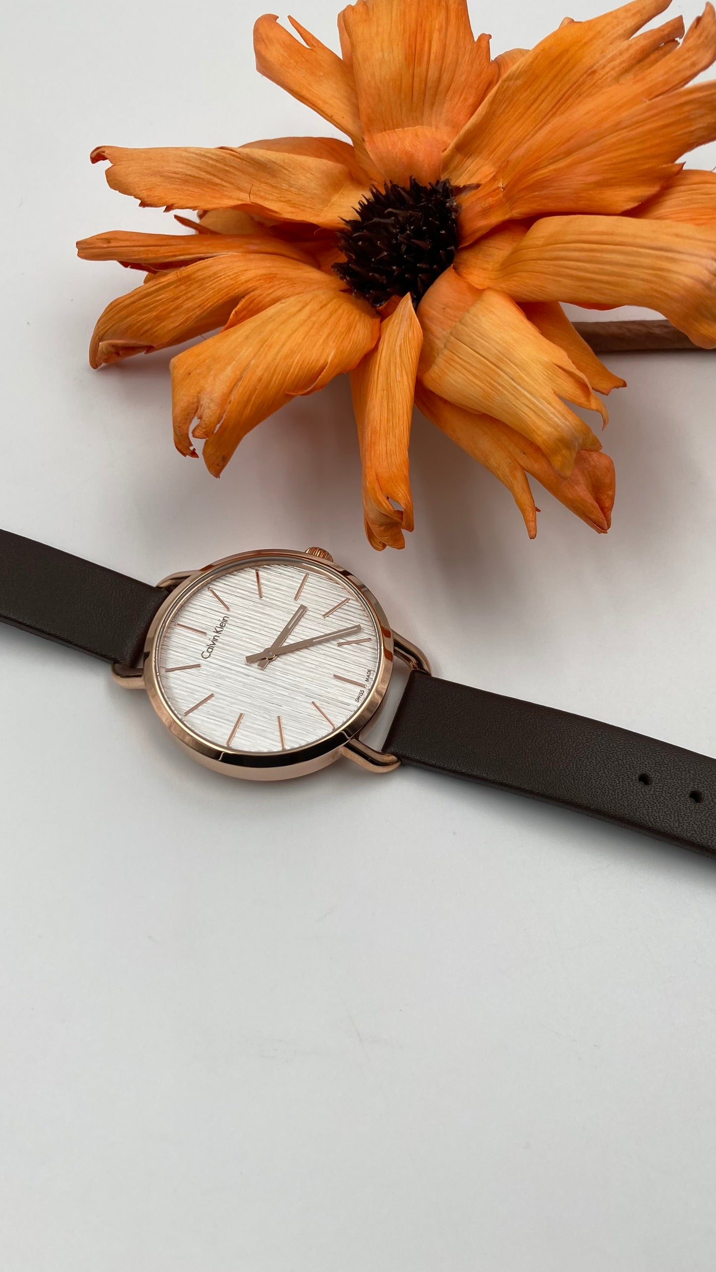 New Swiss Made CALVIN KLEIN Even Quartz Silver Dial Ladies Watch