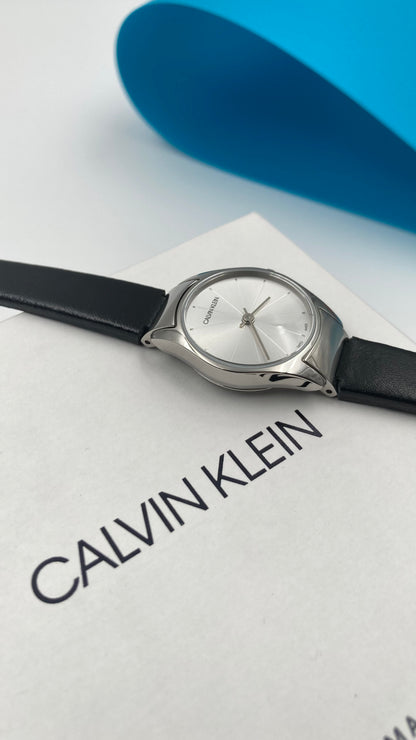 New Swiss Made CALVIN KLEIN Classic Quartz Silver Dial Ladies Watch