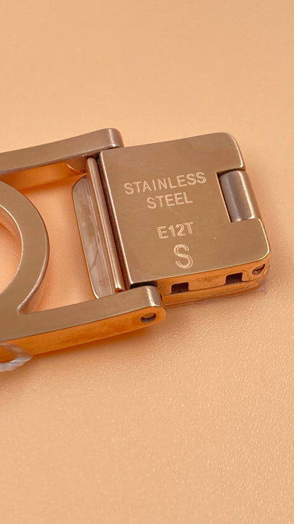 New Swiss Made CALVIN KLEIN Round Silver Dial Small Rose Gold PVD Ladies Watch