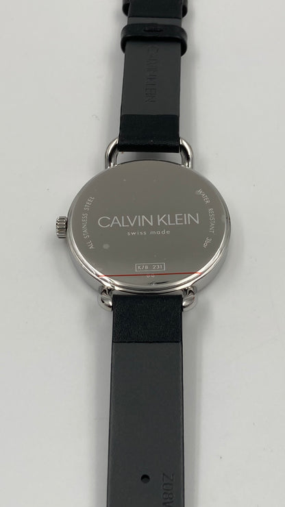 New Swiss Made CALVIN KLEIN Even Quartz Black Dial Ladies Watch