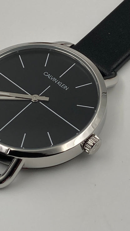 New Swiss Made CALVIN KLEIN Even Quartz Black Dial Ladies Watch