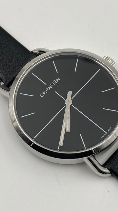 New Swiss Made CALVIN KLEIN Even Quartz Black Dial Ladies Watch