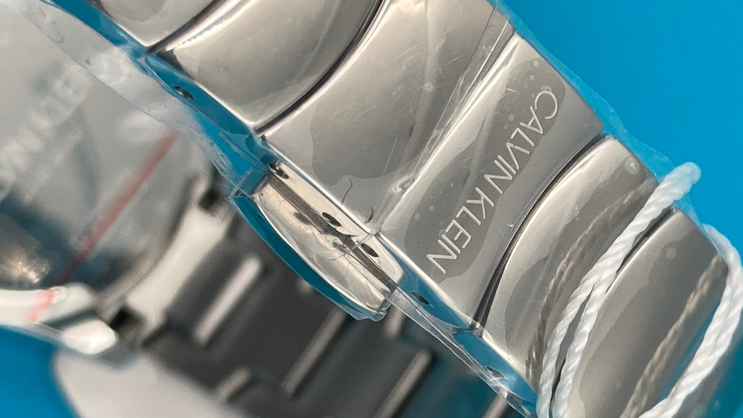 New Swiss Made CALVIN KLEIN Classic Quartz Silver Dial Ladies Watch