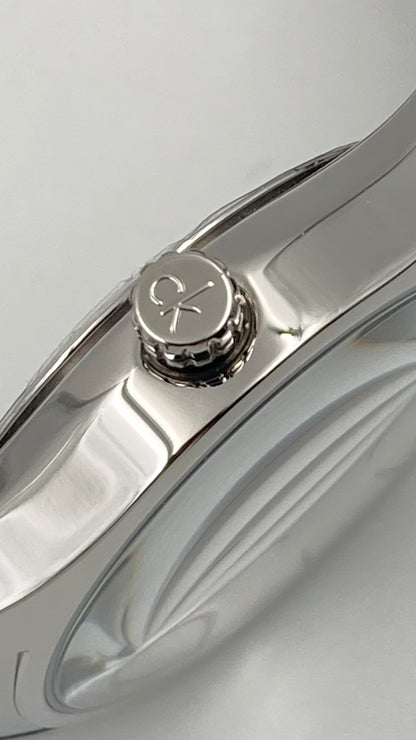 New Swiss Made CALVIN KLEIN Classic Quartz Silver Dial Ladies Watch