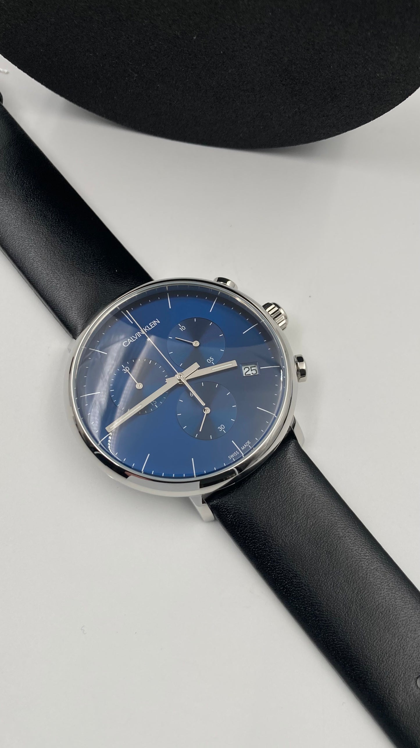 New Swiss Made CALVIN KLEIN High Noon Chronograph Quartz Blue Dial Men's Watch