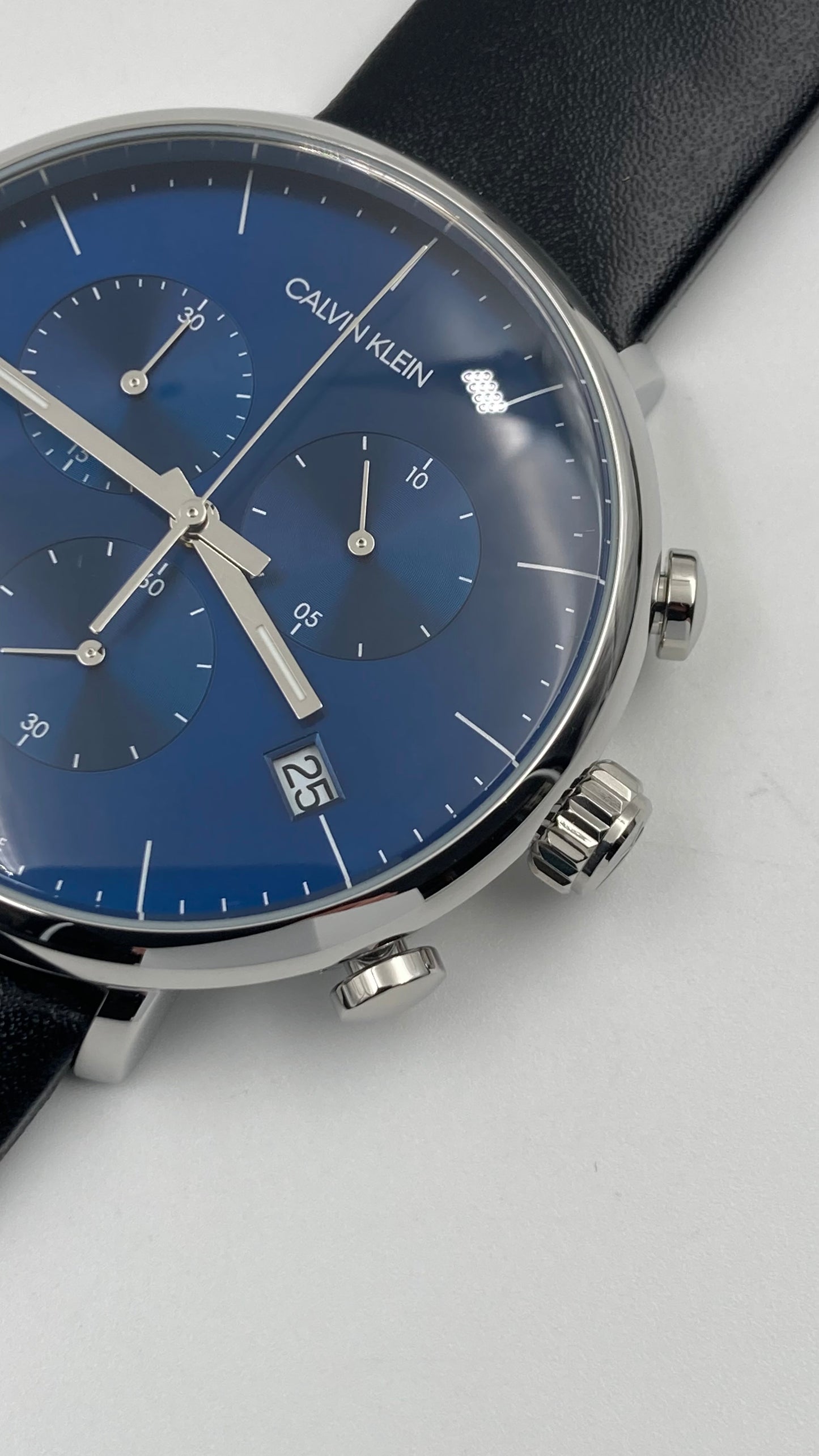 New Swiss Made CALVIN KLEIN High Noon Chronograph Quartz Blue Dial Men's Watch