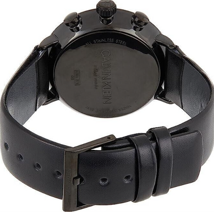 New Swiss Made CALVIN KLEIN High Noon Chronograph Quartz Black Dial Men's Watch