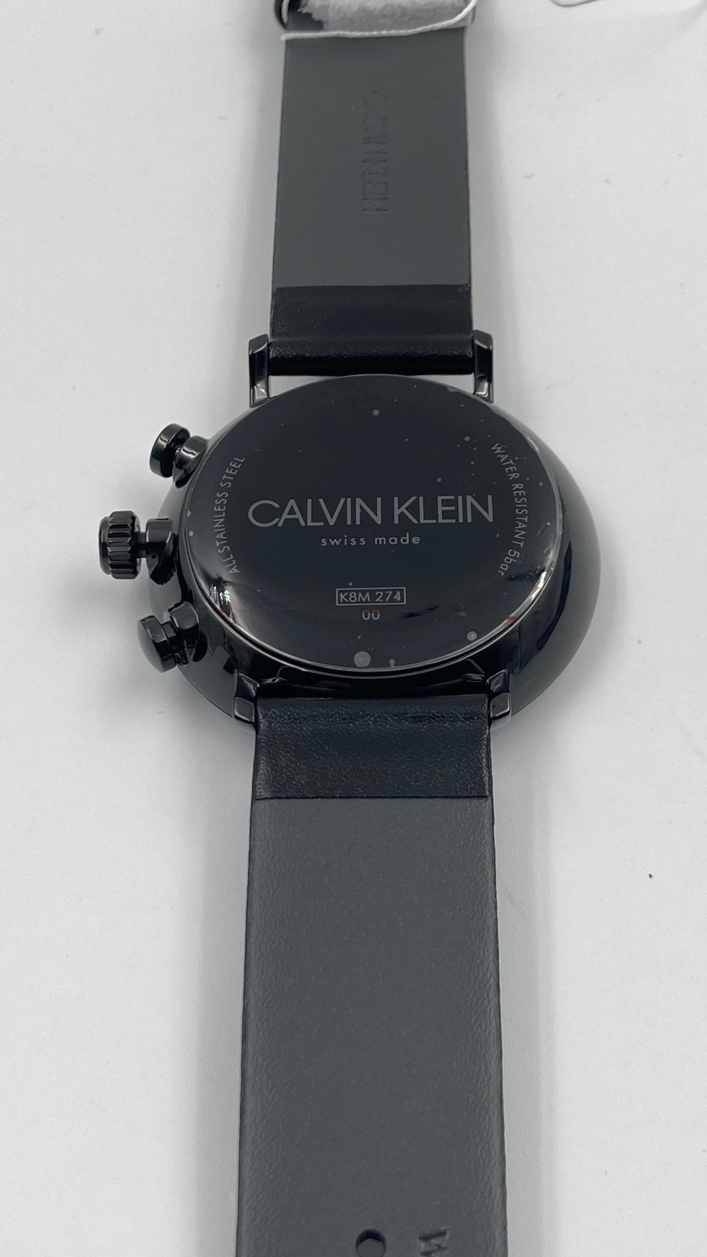 New Swiss Made CALVIN KLEIN High Noon Chronograph Quartz Black Dial Men's Watch