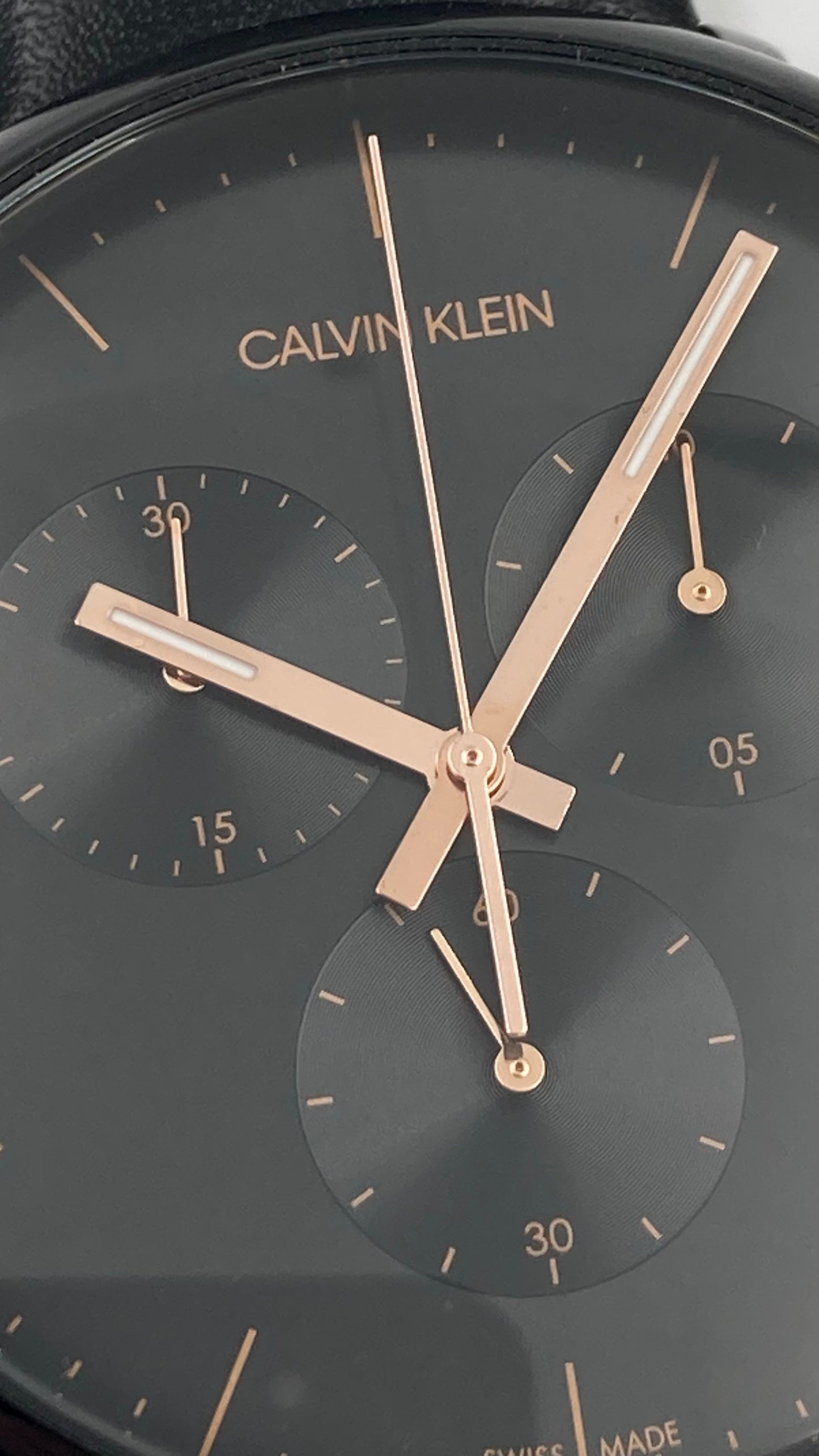 New Swiss Made CALVIN KLEIN High Noon Chronograph Quartz Black Dial Men's Watch