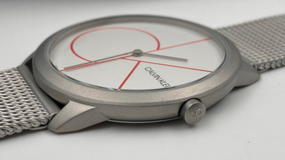 Neue, in der Schweiz hergestellte CALVIN KLEIN City Herrenuhr aus Edelstahl