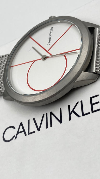 Neue, in der Schweiz hergestellte CALVIN KLEIN City Herrenuhr aus Edelstahl