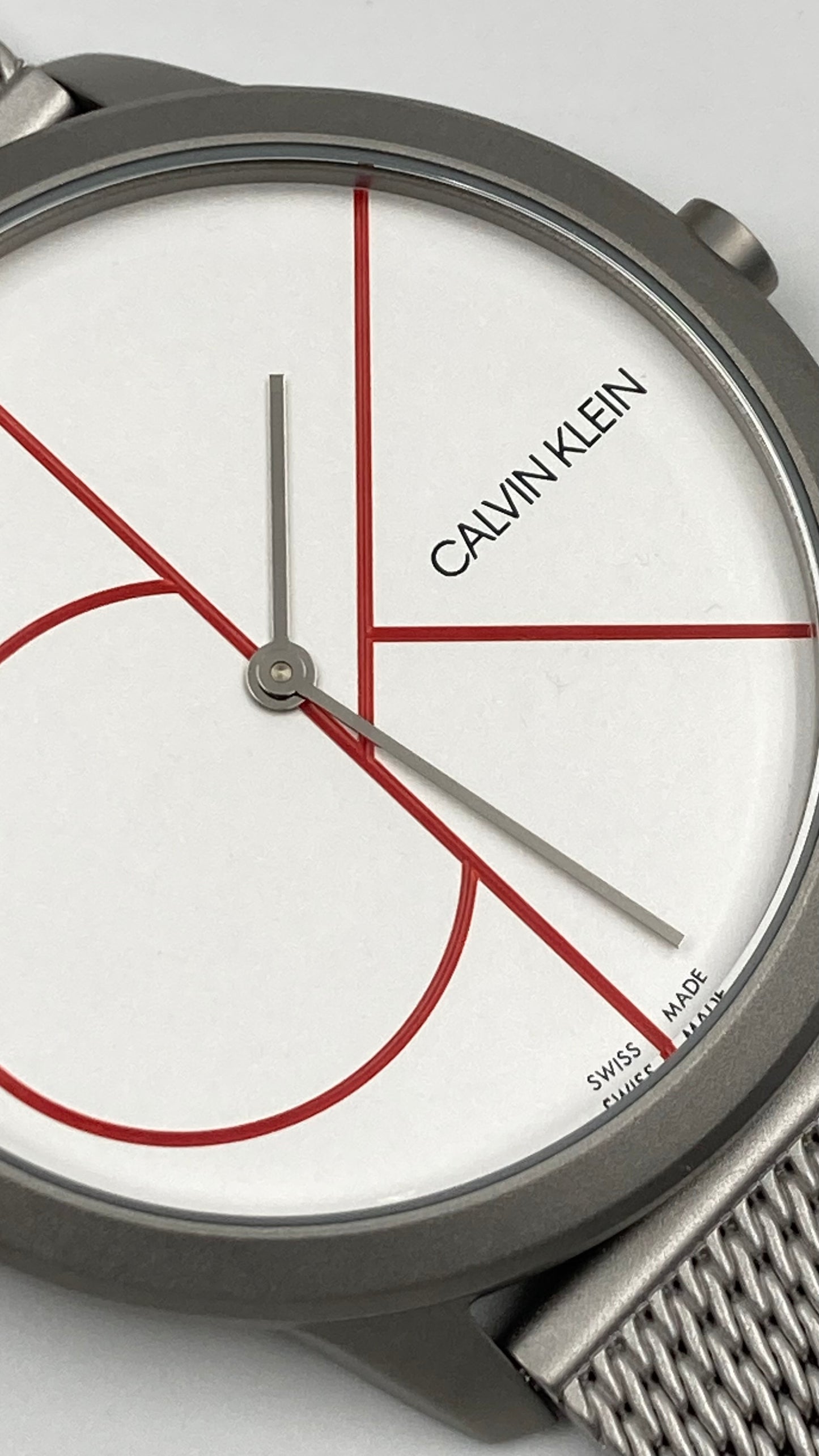 Neue, in der Schweiz hergestellte CALVIN KLEIN City Herrenuhr aus Edelstahl
