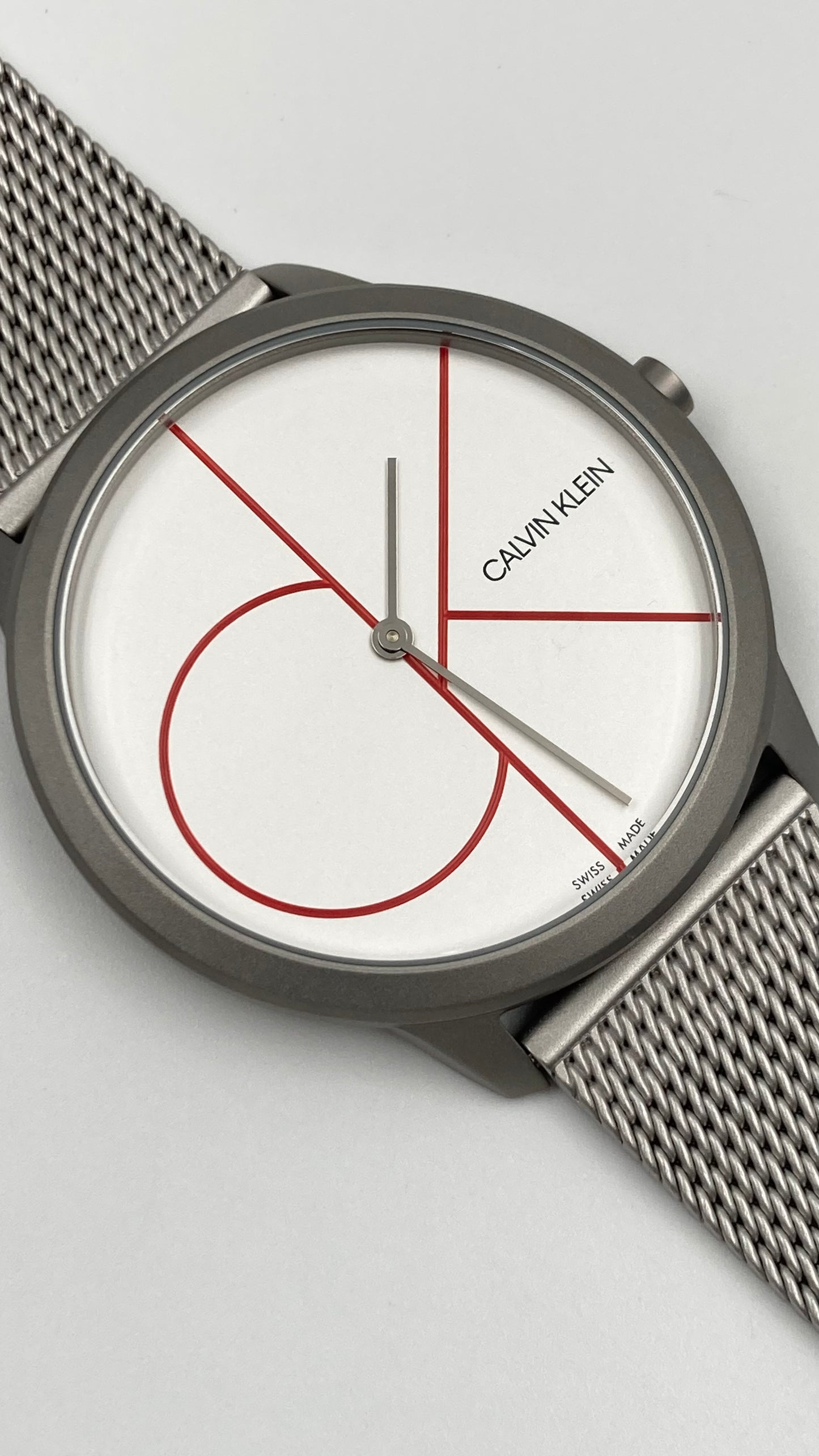 Neue, in der Schweiz hergestellte CALVIN KLEIN City Herrenuhr aus Edelstahl