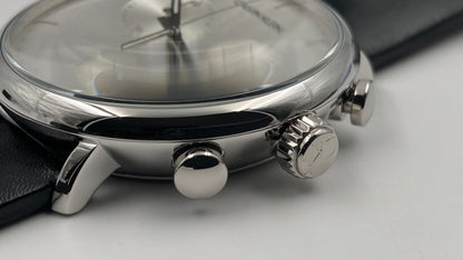 New Swiss Made CALVIN KLEIN High Noon Chronograph Quartz Silver Dial Men's Watch