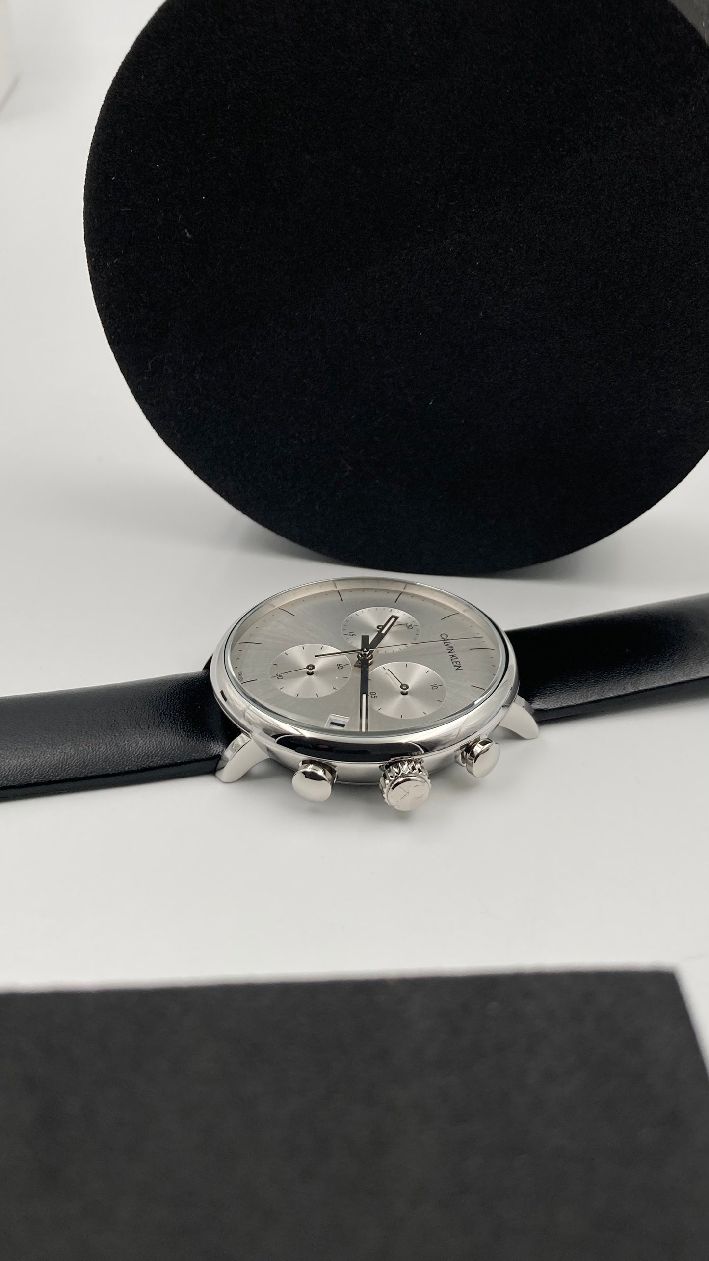 New Swiss Made CALVIN KLEIN High Noon Chronograph Quartz Silver Dial Men's Watch