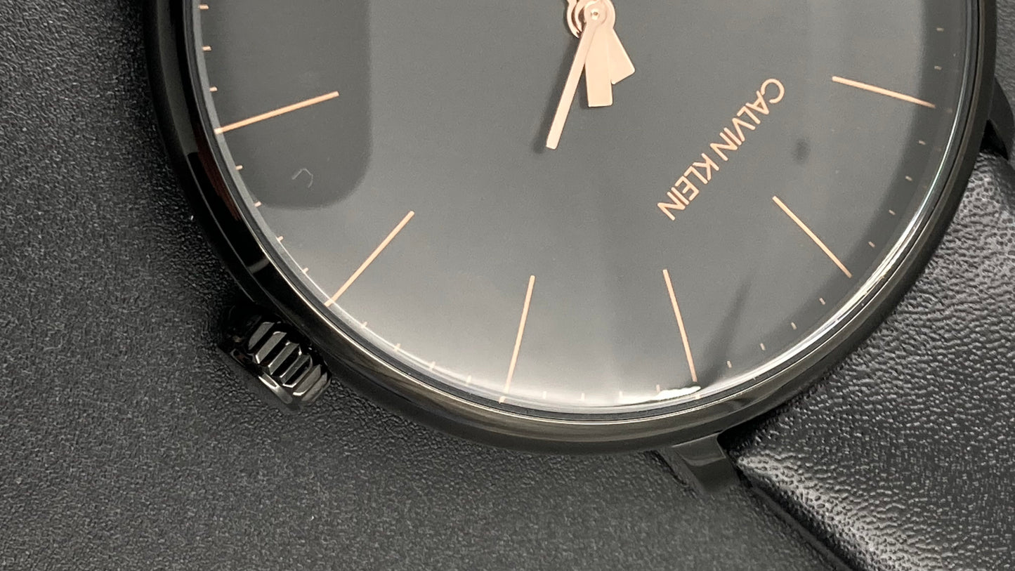 New Swiss Made CALVIN KLEIN High Noon Quartz Black Dial Men's Watch