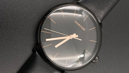 New Swiss Made CALVIN KLEIN High Noon Quartz Black Dial Men's Watch