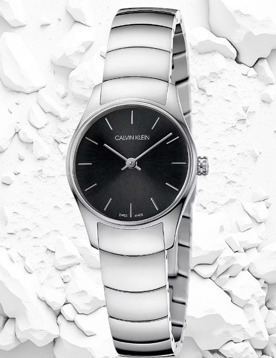 New Swiss Made CALVIN KLEIN Classic Quartz Black Dial Ladies Watch