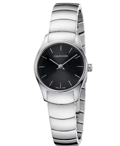New Swiss Made CALVIN KLEIN Classic Quartz Black Dial Ladies Watch