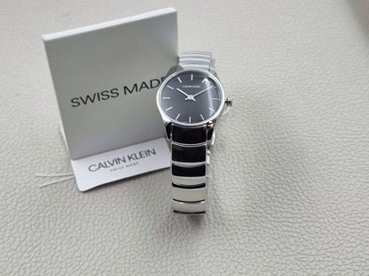 New Swiss Made CALVIN KLEIN Classic Quartz Black Dial Ladies Watch