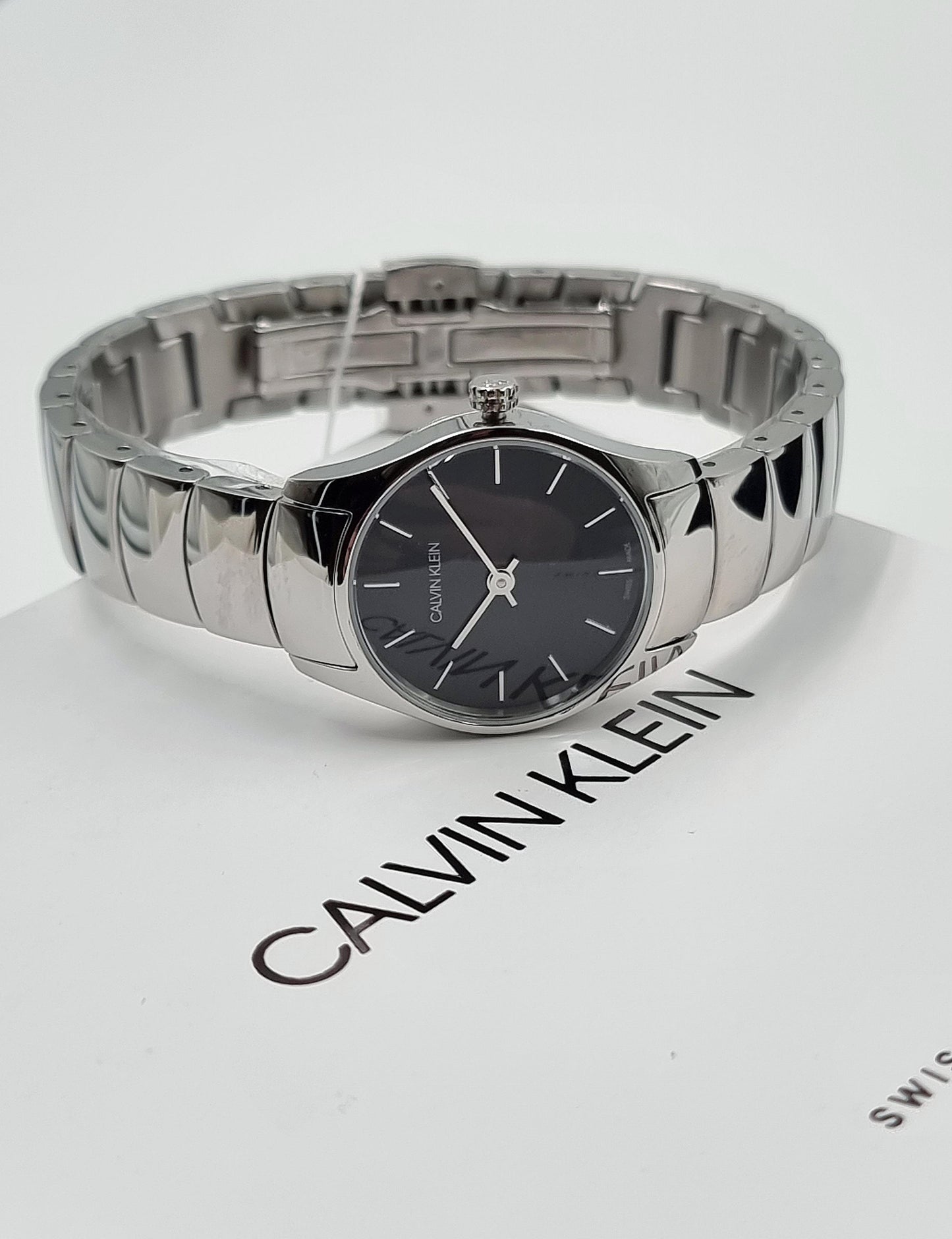 New Swiss Made CALVIN KLEIN Classic Quartz Black Dial Ladies Watch