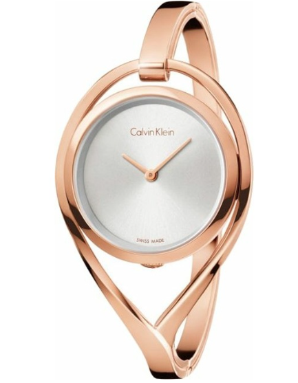 New Swiss Made CALVIN KLEIN Light Silver Dial Medium Ladies Quartz Watch