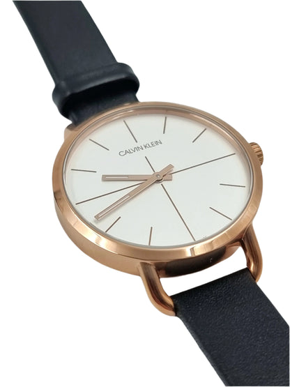 New Swiss Made CALVIN KLEIN Even Quartz Silver Dial Ladies Watch