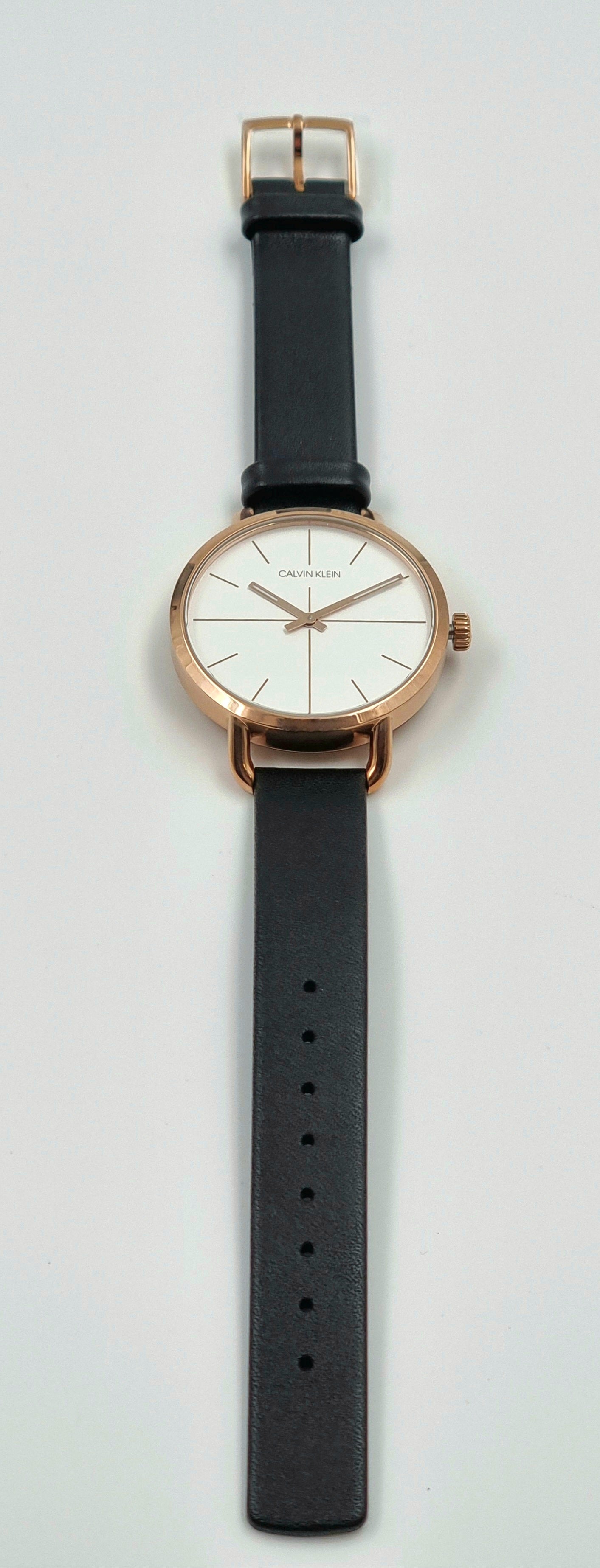 New Swiss Made CALVIN KLEIN Even Quartz Silver Dial Ladies Watch