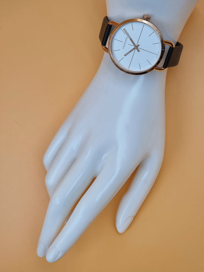 New Swiss Made CALVIN KLEIN Even Quartz Silver Dial Ladies Watch