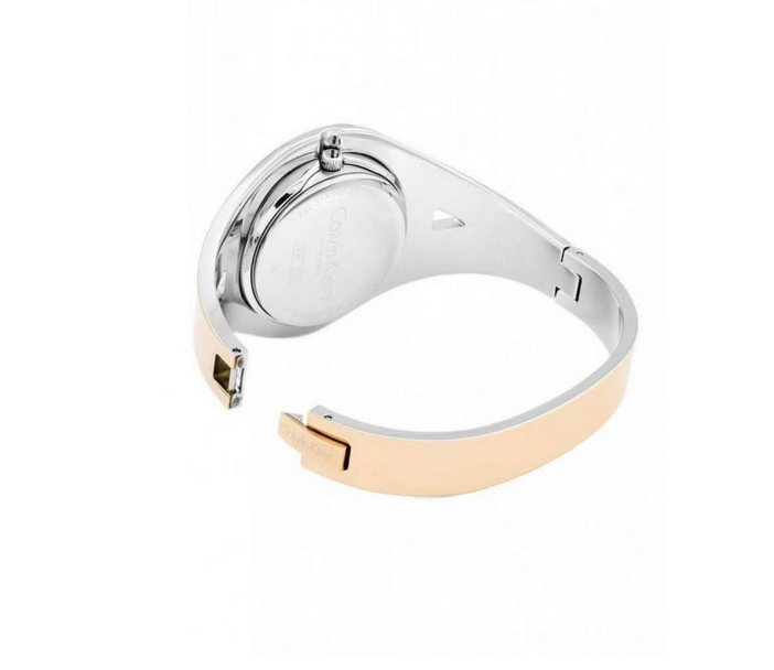 New Swiss Made CALVIN KLEIN Sensual Silver Dial Medium Bangle Ladies Watch