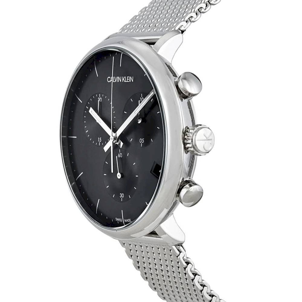 New Swiss Made CALVIN KLEIN High Noon Chronograph Quartz Black Dial Men's Watch